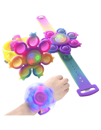 Spinning Light Up Pop Fidget Bracelet